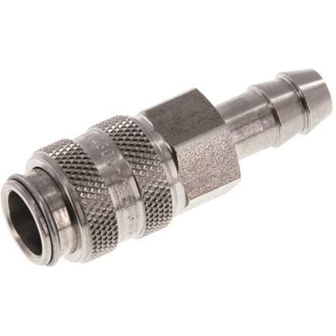 RVS DN 5 Luchtkoppeling Snelkoppeling 8 mm Slangpilaar Double Shut-Off