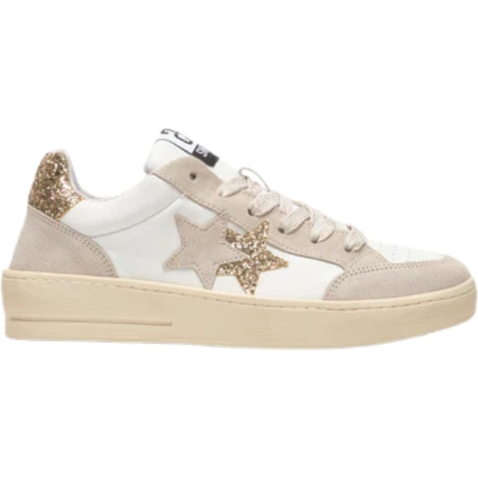 damesschoenen 2-star Nieuwe ster Beige en goud