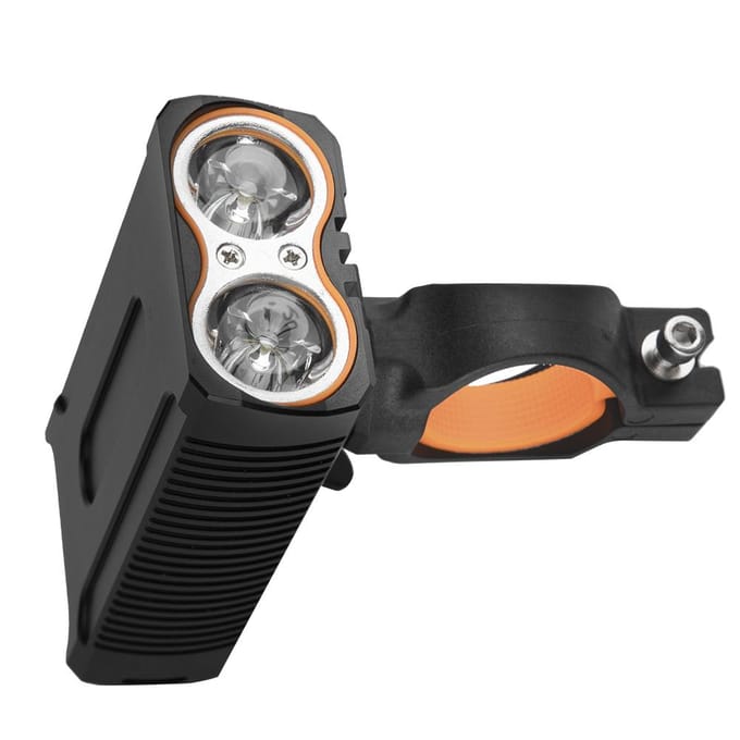 Lumière LED pour vélo 2000lm Lumières de vélo USB Lampe rechargeable Torche Lampe de poche pour le cyclisme black