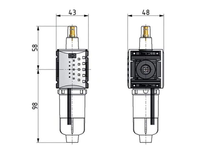 Micro Olie-Mist Smeertoestel G1/4'' Futura 0