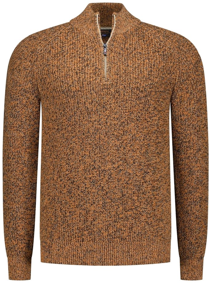 New Zealand trui gemeleerd oranje normale fit