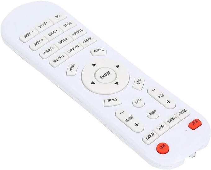 Draadloze afstandsbediening voor projector, compact en draagbaar, geschikt voor diverse projectoren, 6.1*1.8*0.8in, DC 3V