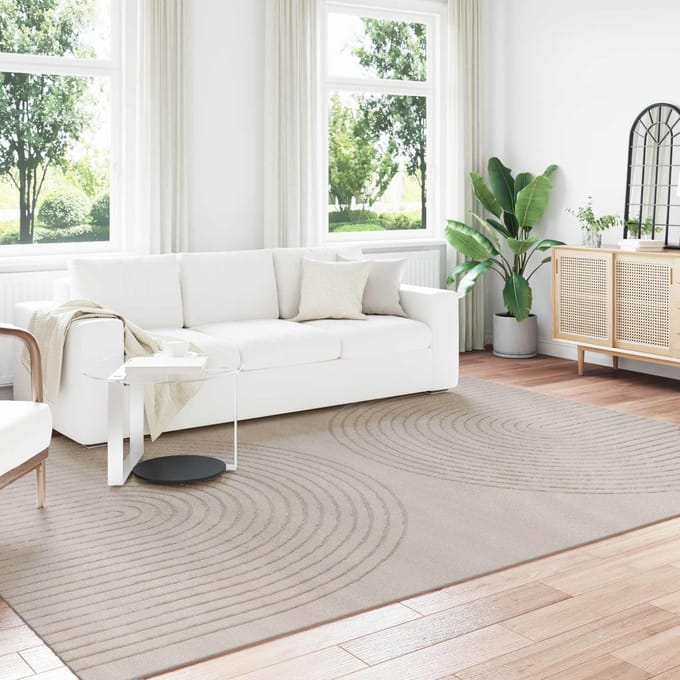 vidaXL - Binnen - kleed - GALATI - Beige - 280 - x - 200 - cm - Polyester