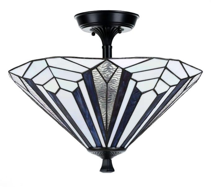 Tiffany Plafonnière French Art Deco Blue - Art Deco Trade
