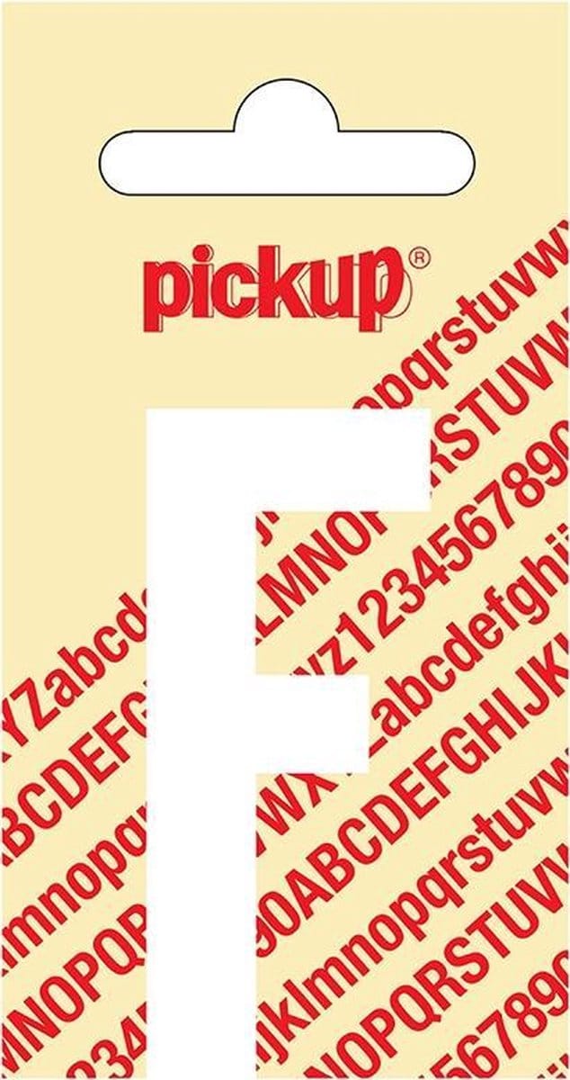 Pickup plakletter Nobel 60 mm wit F - 31012060F