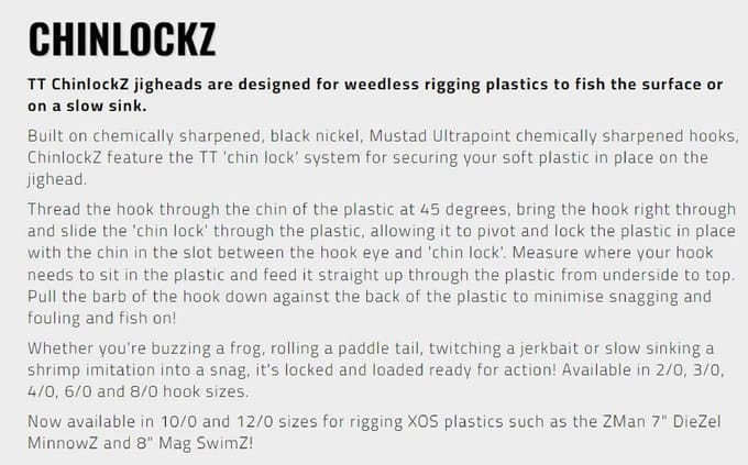 Tackle Tactics TT ChinlockZ Onverzwaarde Wormhaak 6/0 4/pak (0923)