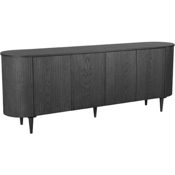 LABEL51 Oliva Dressoir - Zwart - Eiken - 220 cm