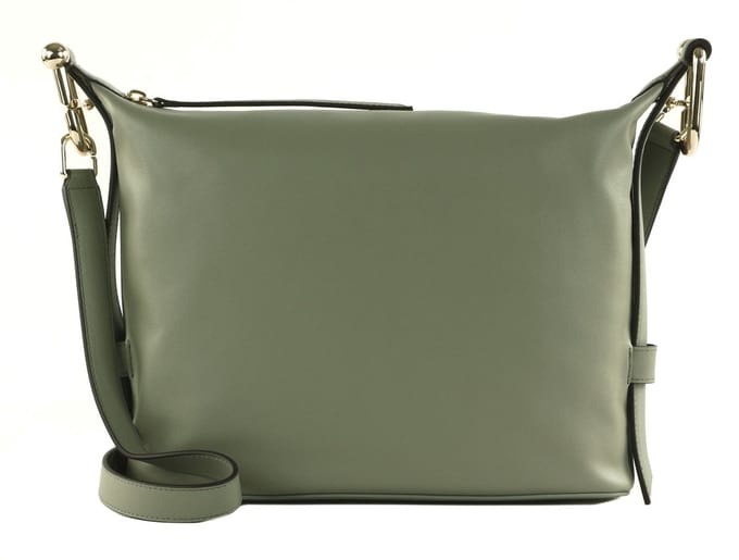 FURLA Leren Schoudertas Nuvola Hobo Agave Grijs