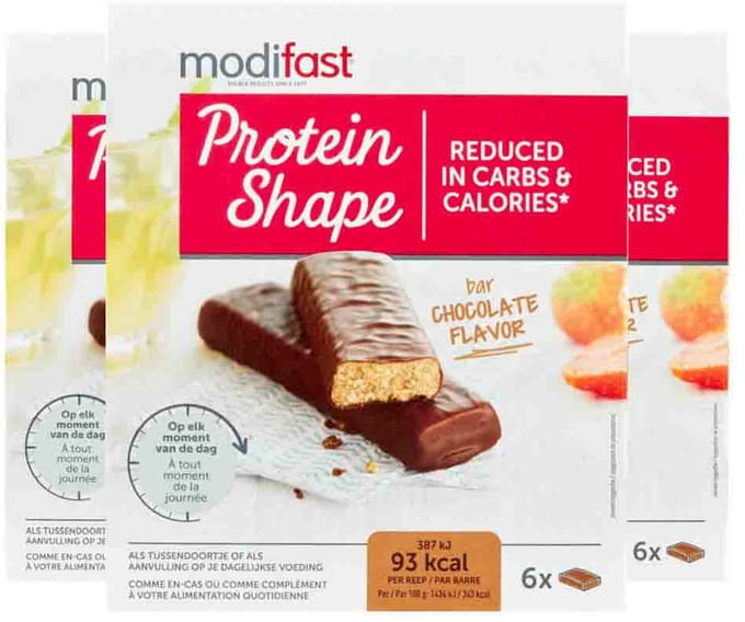 Modifast Protein Shape Reep Chocolade - 3 x 6 x 27 gr - Voordeelverpakking