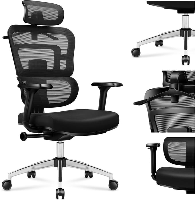 Mark Adler Expert 4.9 - Ergonomische Bureaustoel - Mesh - Zwart