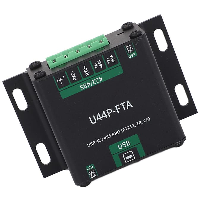 USB naar 422 485 Converter Aluminiumlegering Industriële Kwaliteit Geïsoleerde Converter met LED Indicator black