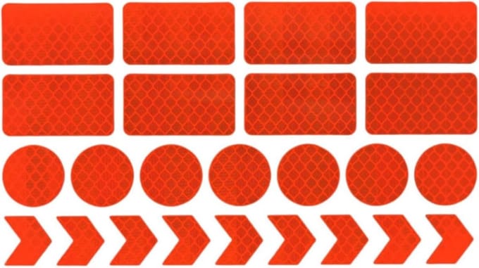 Reflecterende stickers - 24 stuks - oranje