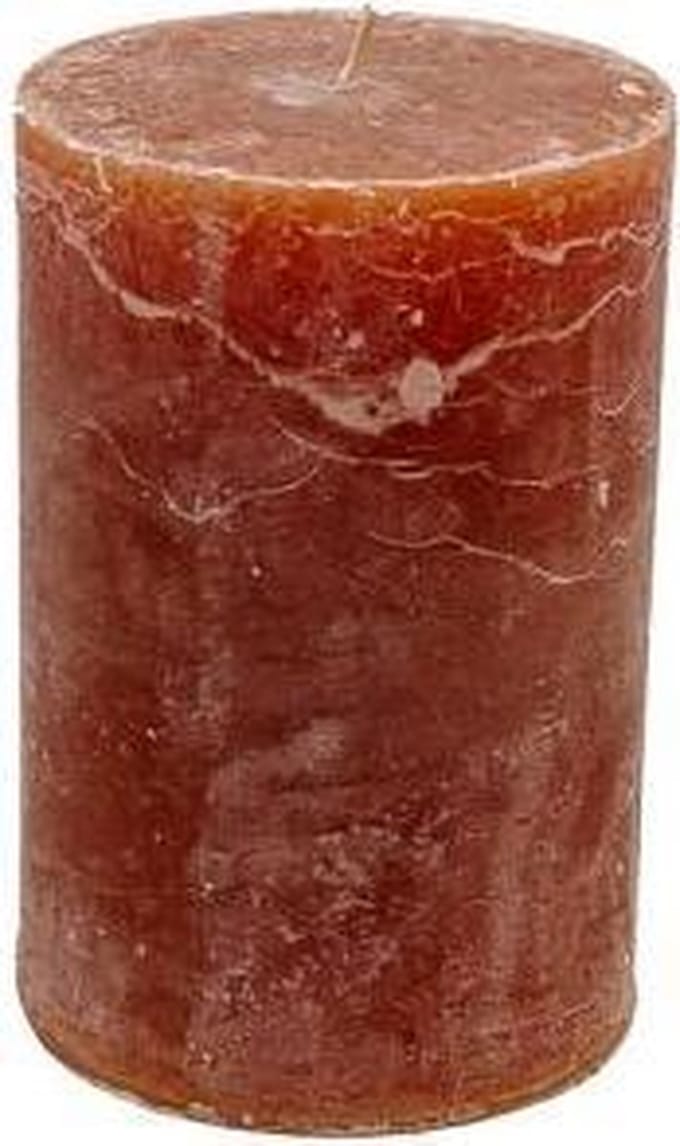 Stompkaars cognac - KaarsenKerstkaarsen - Paraffine - 10x15cm