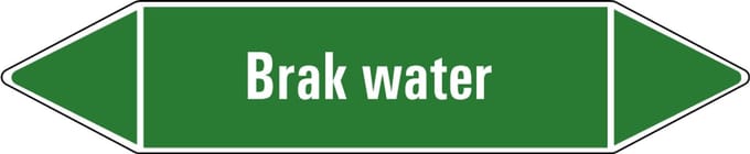 Brak water leidingmarkering op vel 252 x 52 mm - 3 per vel