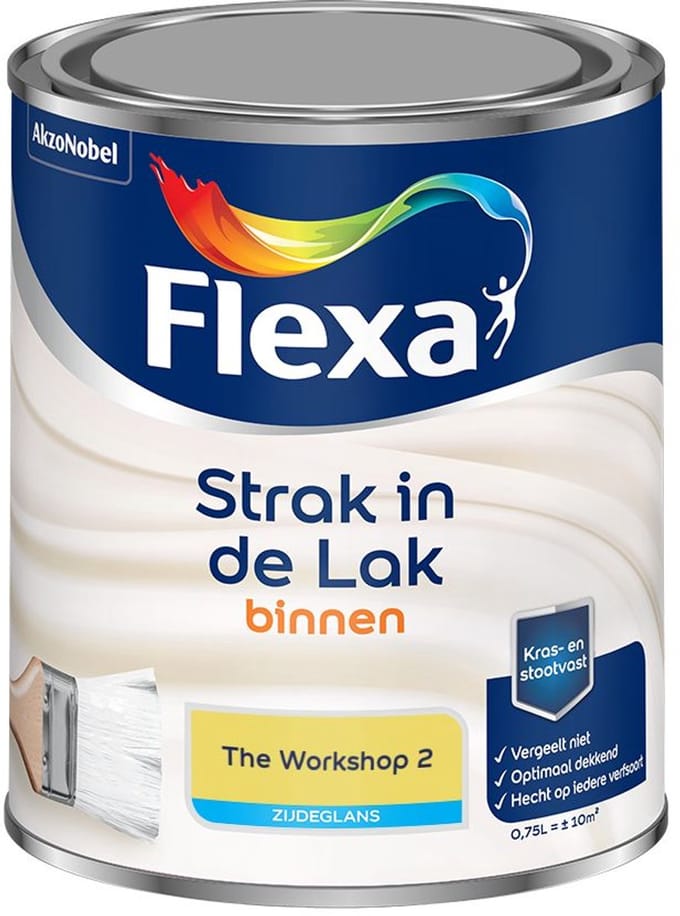 Flexa - Strak In De Lak Binnenlak Zijdeglans - The Workshop 2 - Mengverf - 750 Ml