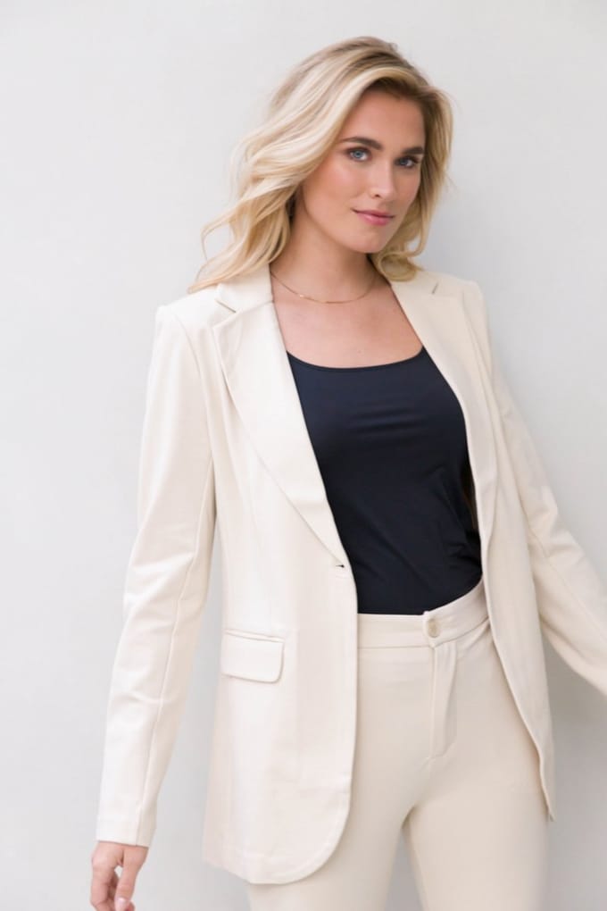 BASE LEVEL Yace Blazer - Light Beige - maat 48