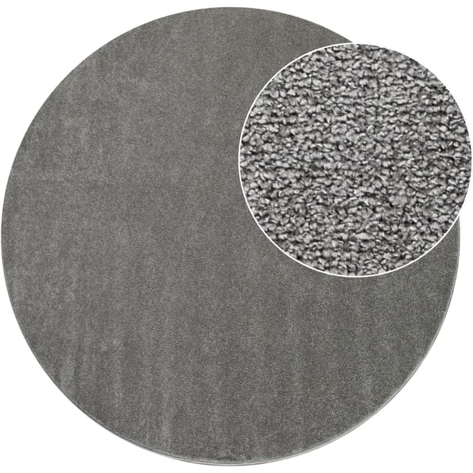 Tapijt Portivo antraciet 200 cm rond