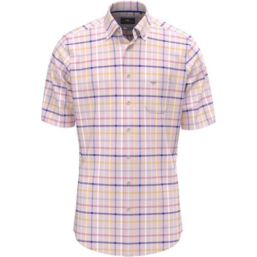 Fynch-Hatton Overhemd Summer Oxford Check Short Sleeve Peony-Multi / male