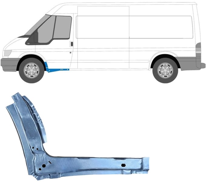 Binnenste reparatie dorpel voor Ford Transit 2000-2013 / Links