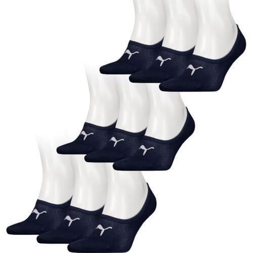 Puma Footies 9 paar - Unisex Invisible Sokken - Navy - Maat 43/46