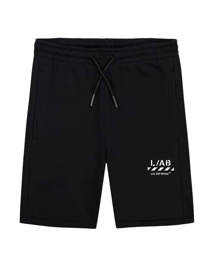 L/AB Off-White short jongens Logo Basic Black - maat 140