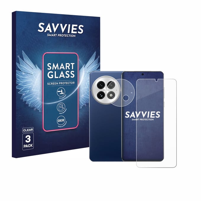 3 Stuks Savvies Screenprotector - geschikt voor OnePlus 13 (Voor+Camera) - beschermfolie glas transparant
