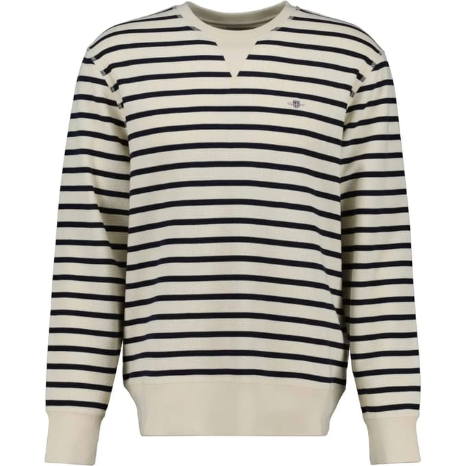 Gestreepte gebreide sweatshirt met ronde hals Gant