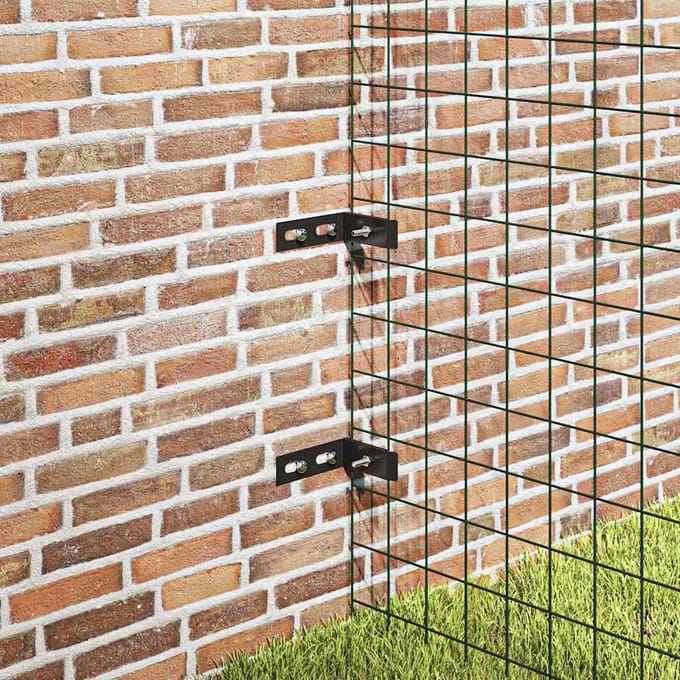 vidaXL - Wand - hoekverbinding - 10 - sets - antraciet