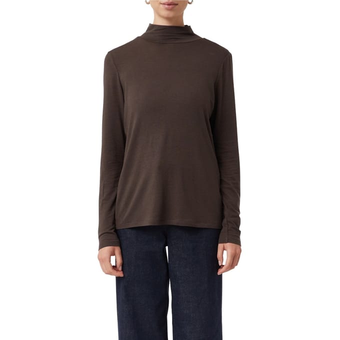 Comma  T-shirts Brown Size: 42 | Long-Sleeved Tops Outlet | Dames | Bruin