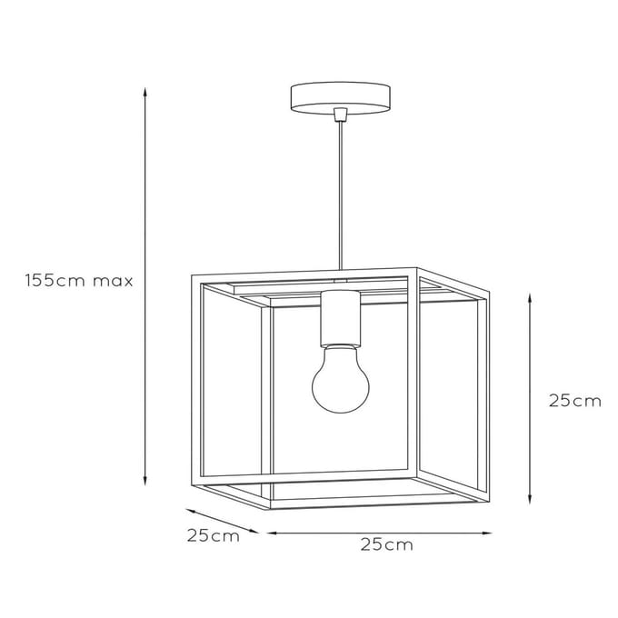 Lucide ARTHUR - Hanglamp - 1xE27 - Zwart