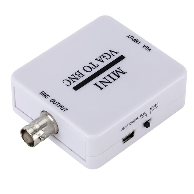VGA naar BNC Video Converter VGA naar BNC Video Adapter VGA naar BNC Uitgang Video Converter Adapter wit