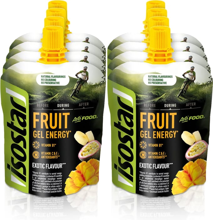 Isostar Actifood - Energieboost - Passievrucht, Mango & Banaan - 8 x 90 gr