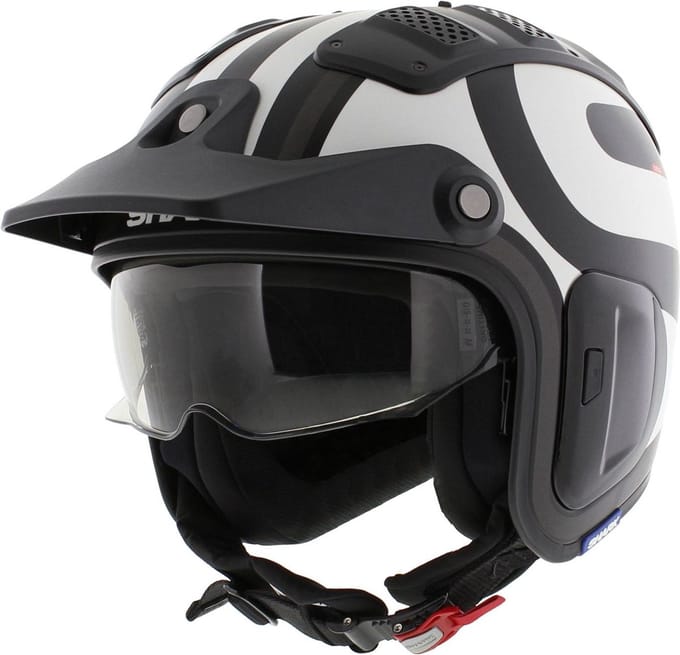Shark X-Drak 2 Trial Helm Thrust-R mat zwart wit antraciet - Maat XS
