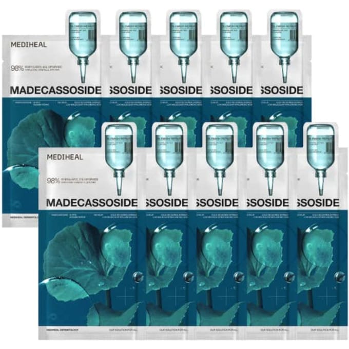 MediHeal Madecassoside Essential Mask Set 10ea +RANDOM GIFT