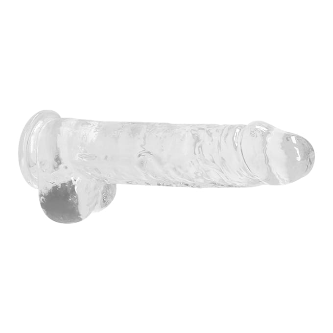 Realistische Dildo met Ballen 25 cm - Transparant