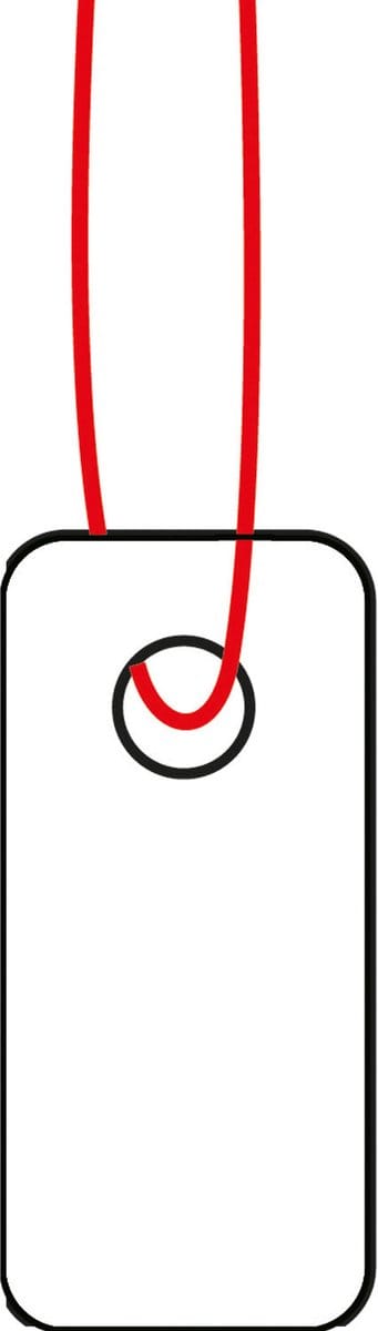 Herma Strung marking tags 7x15mm with red string 1000 pcs.