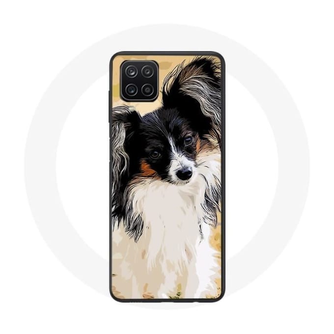 Coque Samsung Galaxy A12 Épagneul nain continental papillon Race de chiens