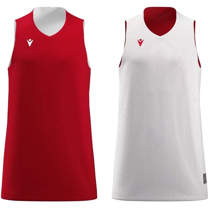 Macron Idaho Reversible Shirt Kinderen - Rood / Wit | Maat: 7-8 Y