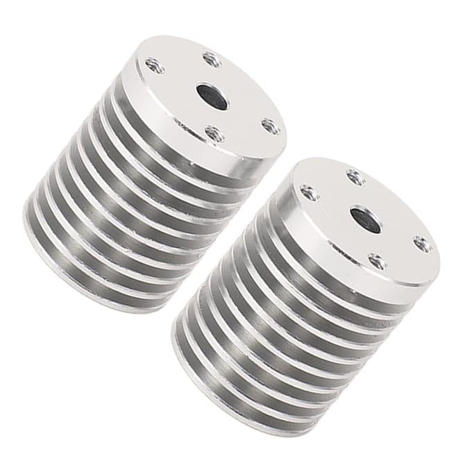 2 stuks Hotend Heatsink V6 Extruder Aluminium Heatsink voor Voron 0.1 0.2 3D Printer gray