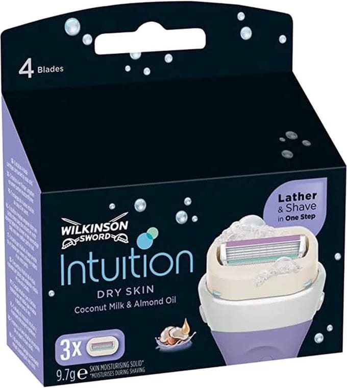 Wilkinson Intuition - Scheermesjes - Dry Skin - Coconut Milk & Almond Oil - 3st