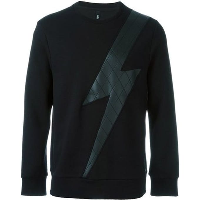 Neil Barrett Zwarte Lyocell Sweatshirt