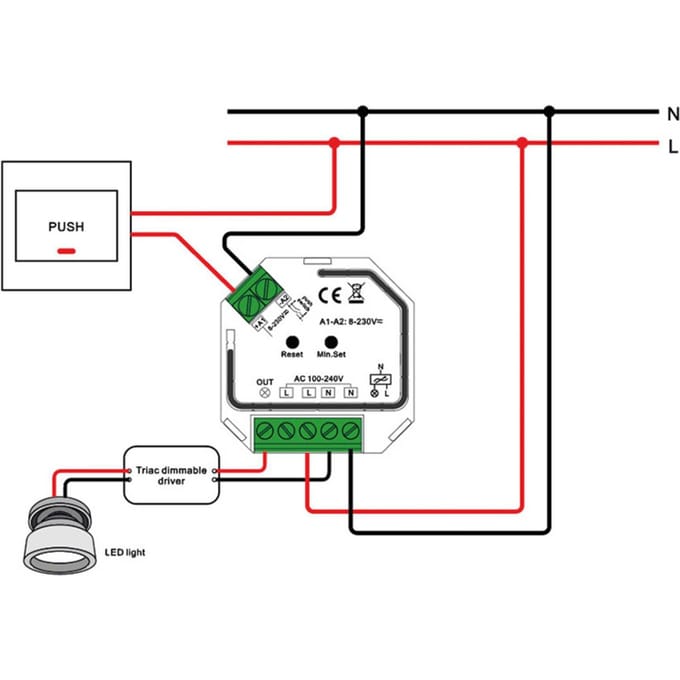 The Light Group SLC SmartOne AC Dimmer Mini 200W ZigBee LN