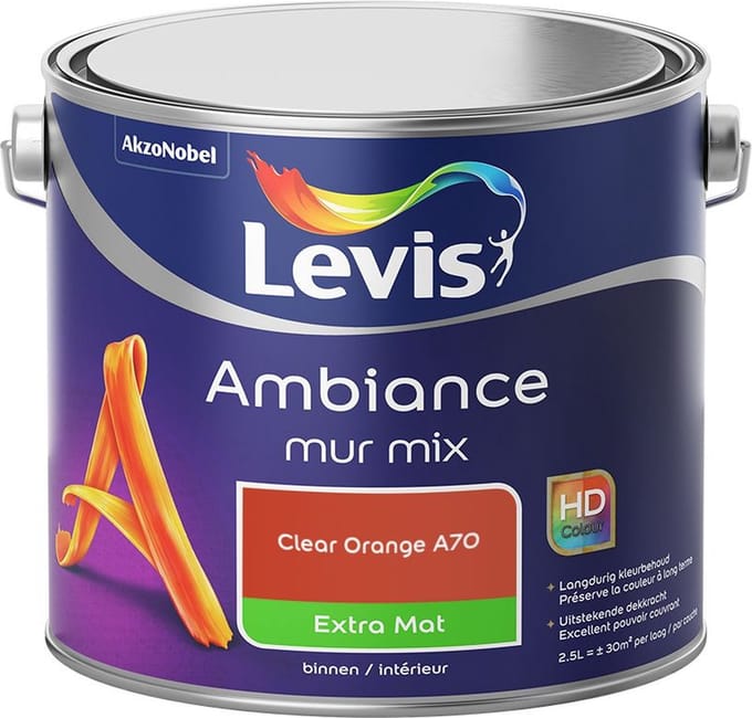 Levis - Ambiance Mur Extra Mat Mix - Clear Orange A70 - Mengverf - 2,5 L