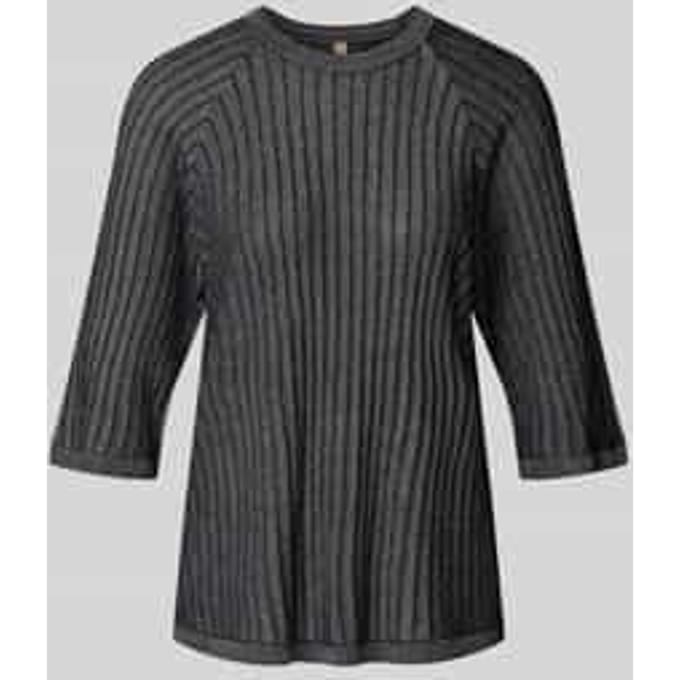 Gebreide pullover met ribboorden, model 'VIOLETTA'