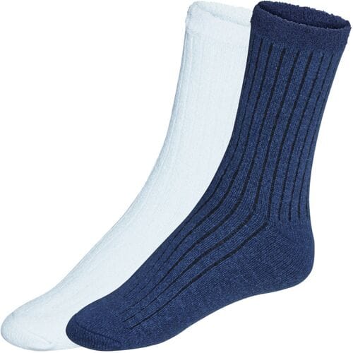 ESMARA 2 paar dames huissokken (Blauw/lichtblauw, 35-38)