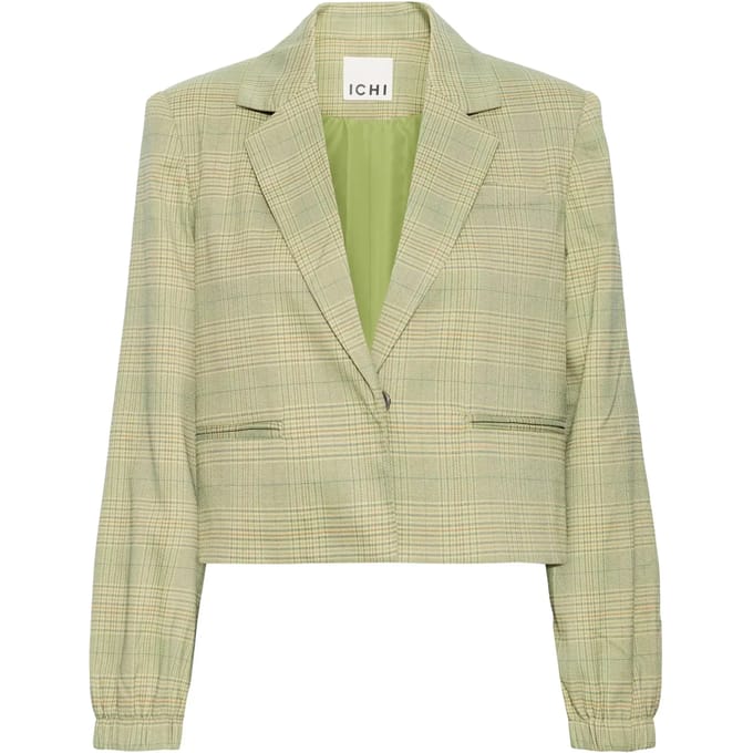 Ichi IHJOLI BL Dames Blazer/colbert - GREEN CHECK
