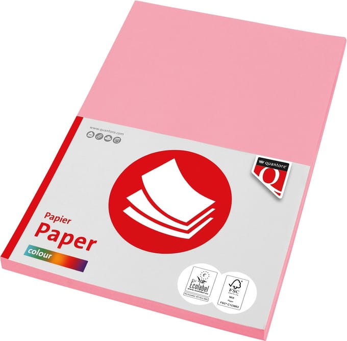 Kopieerpapier quantore col-50 a4 160gr roze | 10 stuks