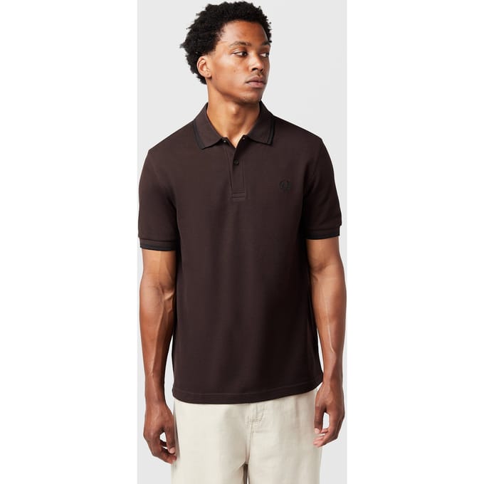 Fred Perry Twin tipped polo - rich brown black