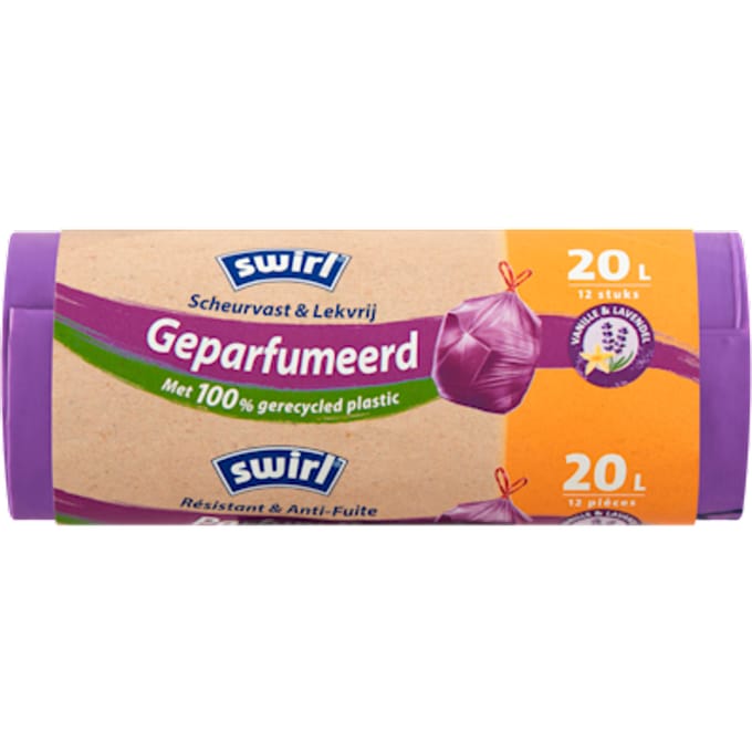 Swirl pedaalemmerzak trekband geparfumeerd 20L 12 stuks