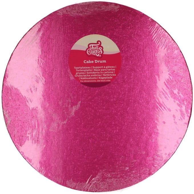 FunCakes Cake Drum Rond - Cerise - Ø35,5 cm / 12 mm - Taartonderlegger - Taartkarton